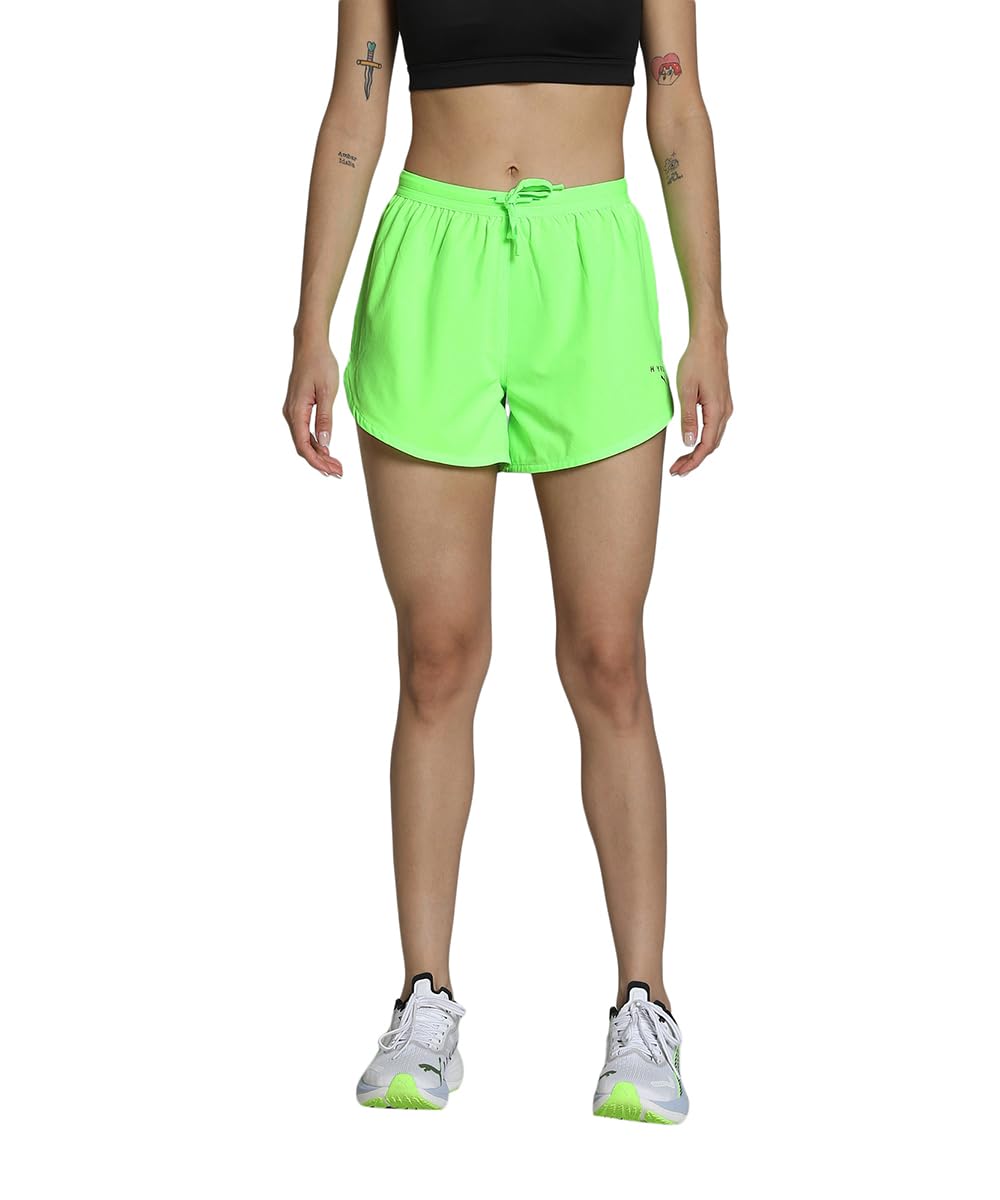 Puma Women's Green Glare X Hyrox Ultraweave Velocity 4 Inch Shorts, M