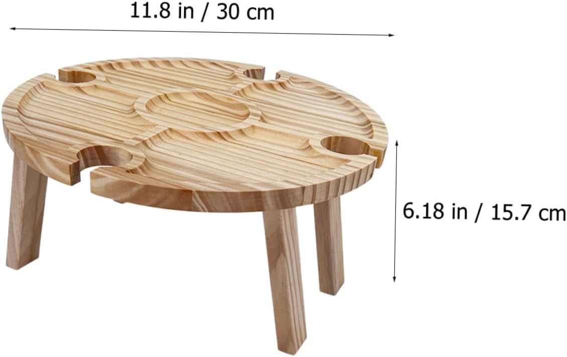 GALPADA Outdoor Folding Table Low Camping Picnic Table Chairs Portable Wine Stand