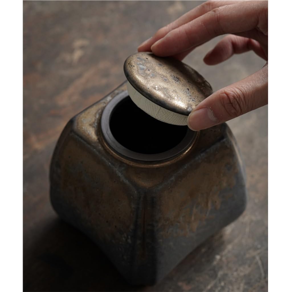XYNSNDB Teedose, Steinzeug, große Tee-Vorratsdose, versiegeltes Haushaltsglas, Teedose, leeres Glas, Retro-Haushalts-Medium-Teedose, Vorratsdose, Teedose (A, S)