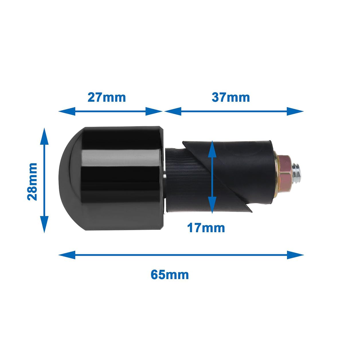 1 paio di tappi terminali per manubrio moto, adattatore terminale per manubrio in ferro pieno, modifica acceleratore, bilanciatore terminale barra compatibile con manubri da 22 mm