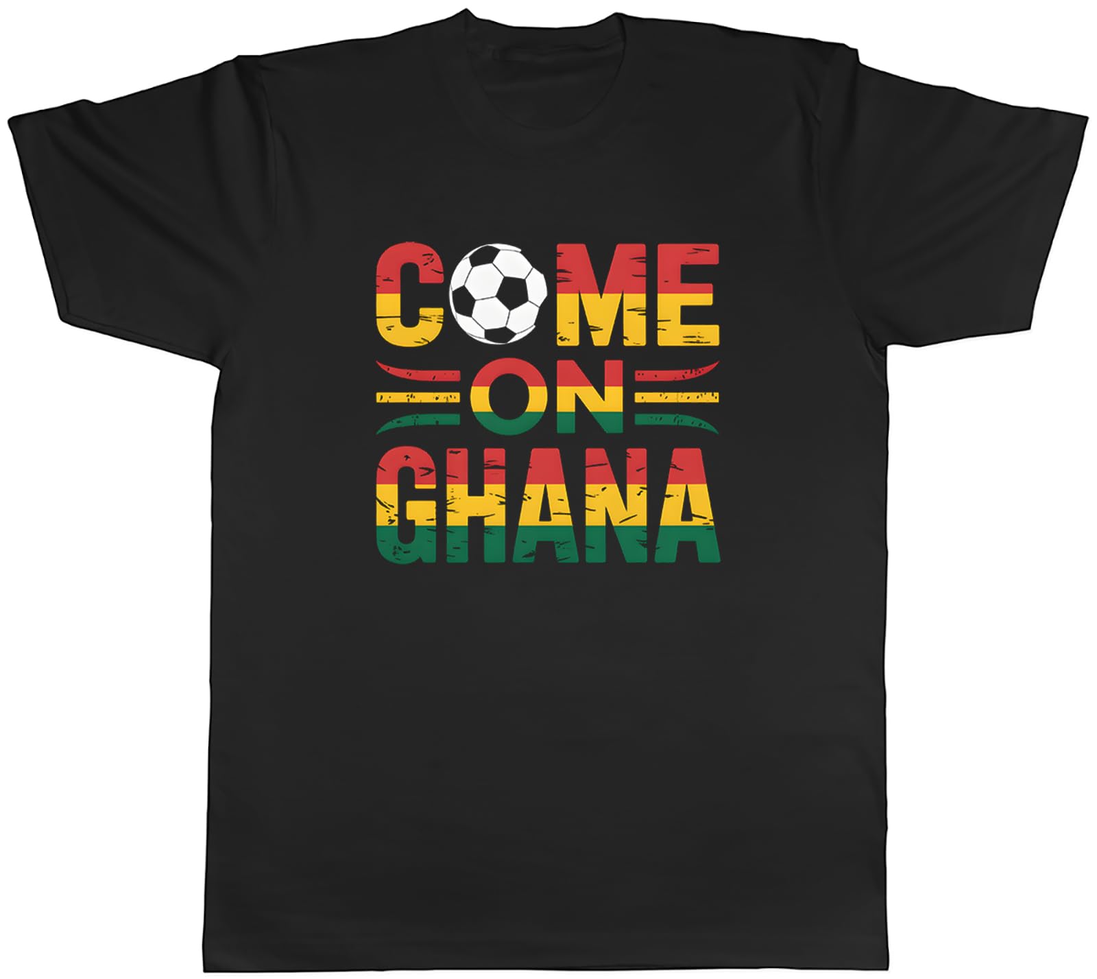 Shopagift Come on Ghana Supporter Football Fan Mens Black T-Shirt Tee