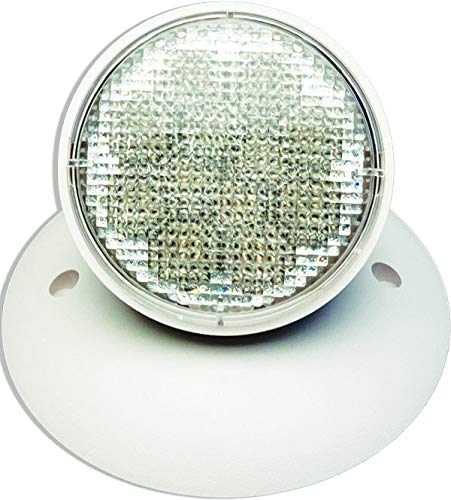 LFI Lights | Remote Head LED Emergency Light | One Adjustable Round Head | White Housing | 3.6V | (Indoor Use Only) | RHP-L-3V-SH