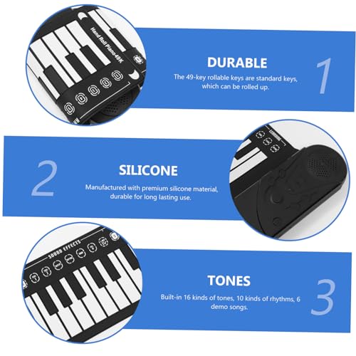 COSMEVIVI 1 Jeu Piano à 49 Touches Piano Éducatif Enroulable Pianos Roulés à La Main Piano à Clavier Abs Piano Pliable 49 Touches Pianos à Clavier Piano à Musique Enroulable Black Abdos - Les Beatles, Paul McCartney, John Lennon, RIngo Starr, George Harrison COSMEVIVI 1 Jeu Piano à 49 Touches Piano Éducatif Enroulable Pianos Roulés à La Main Piano à Clavier Abs Piano Pliable 49 Touches Pianos à Clavier Piano à Musique Enroulable Black Abdos – Image 6