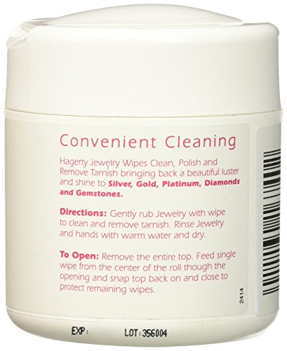 Hagerty 16740 3-By-5-Inch Jewelry Care 20 Disposable Wipes, White #TOP1