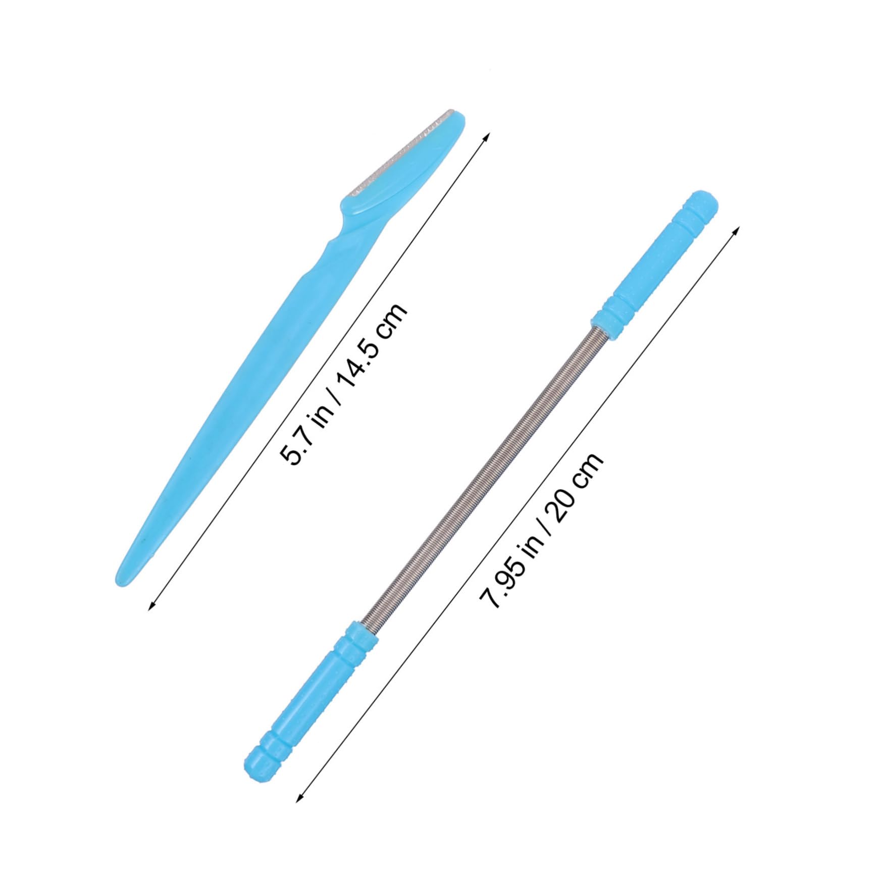 Didiseaon 2 Juegos Removedor De Vello Facial Maquinilla De Afeitar De Cejas Afeitadora De Cara Y Cejas Depilación De Cejas Tijeras De Aseo Herramientas De Pestañas Blue Abdominales 4 Uds * 2