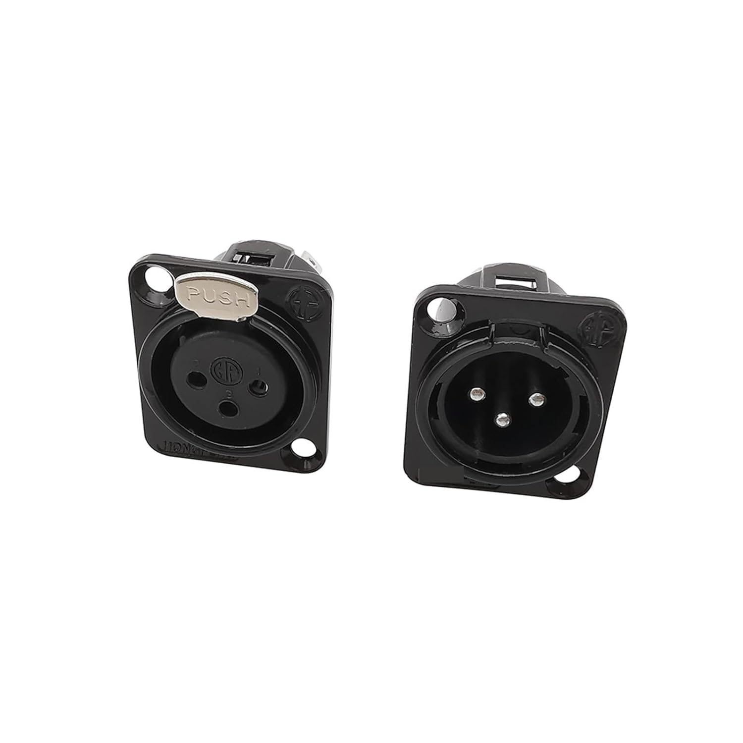 3-pinowe męskie złącze żeńskie XLR do montażu panelowego w obudowie – opakowanie 1/2/10(Female,10Pcs)