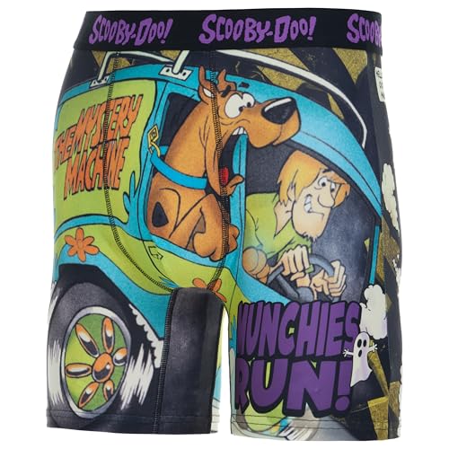 Scooby-Doo Mens Boxer Briefs - 1Pack/3Pack No Fly Anti-Chafing Cotton Lined Support Boxers for Men (Sizes: S-XL)4