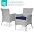 Best Choice Products 5-Piece Indoor Outdoor Wicker Dining Set Furniture for Patio, Backyard w/Square Glass Tabletop, Umbrella Cutout, 4 Chairs - Navy