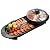 Hot pot with Grill 2 in 1 Electric BBQ Grill Shabupot 2200W Non-Stick Korean Barbecue Grill Indoor for 2-12 People Independent Dual Temperature Control 110V(27 Inch)