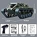 Mostop RC Tank 2.4Ghz Remote Control Car Military Crawler, 1:16 Scale Off Road RC Tracked Army Vehicle Model Tank Toy with 2 Batteries,All-Terrain Drifting Car with Lights, Great Gift for Boys