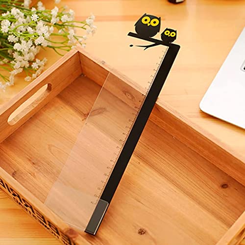 Image of Memo Board for Computer Monitor - 2Pcs Transparent Acrylic Side Panels with Owl Design, Sticky Note Organizer for Desk, Reminder Board and Phone Holder for Home and Office Use