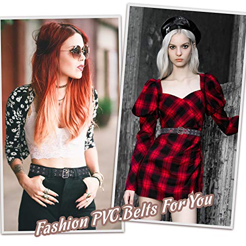 WERFORU Clear Double Grommet Belts With Holes for Women Men Teens E Girls Transparent PVC Belt for Jeans Pants3