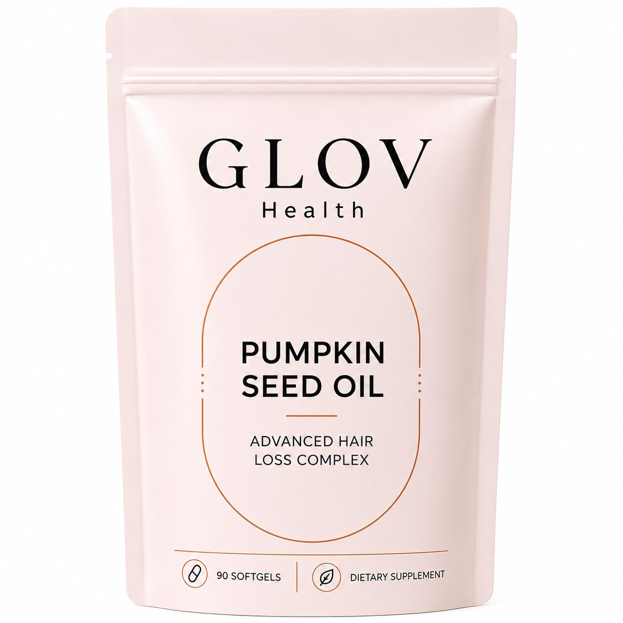Glov Health Pumpkin Seed Oil with Saw Palmetto Softgels, 90 Count (1)