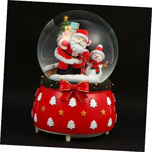 STOBAZA Gold Christmas Ball Ornaments Musical Snow Globe Luminous Crystal Ball Music Box Holiday Party Decoration
