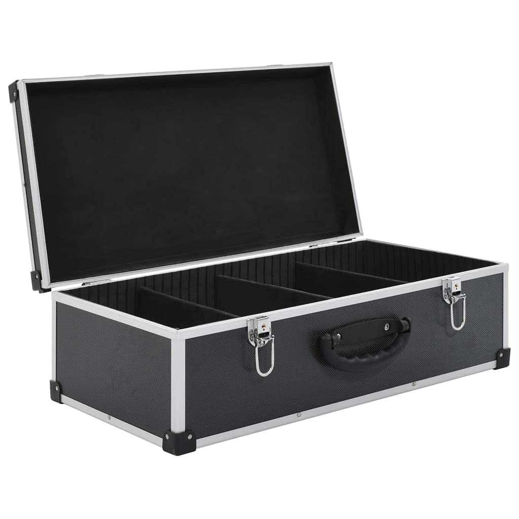Custodia CD per 80 CD in alluminio ABS nero