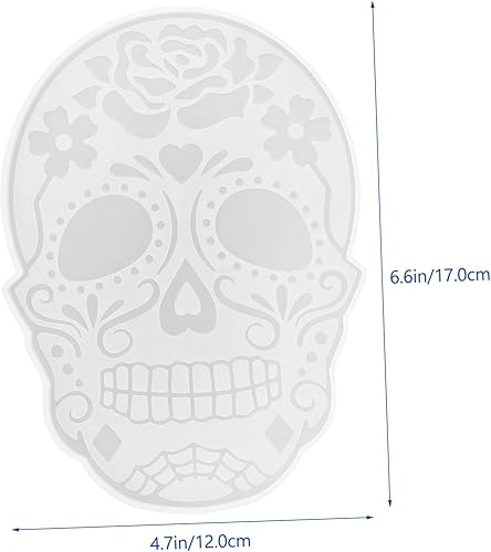 Miniatura 3 de Caja de almacenamiento de calavera, moldes de adorno de mesa, novedosos moldes de silicona para manualidades de Halloween