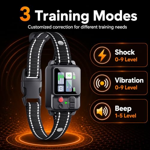 Image of Wireless Dog Collar Fence System, Electric Fence for Dogs,Adjustable Range 49-6561ft,3 Training Mode,Rechargeable,Waterproof (Flat Black)