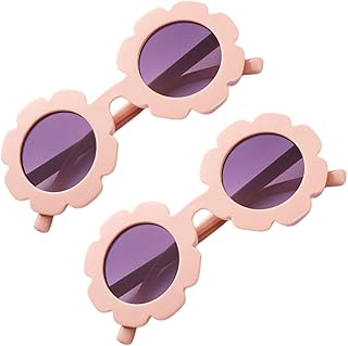 2 Pçs Óculos De Sol Flor Para Meninas Crianças Óculos De Sol Sobre Os Óculos Óculos De Sol Óculos De Sol Bebê Menina Óculos De Sol Óculos De Sol Anti-Uv Para