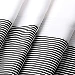 Black and Grey Shower Curtain, Shower Curtain for Men Bathroom White Neutral Stripes Polyester Fabric 12 Hooks 72 x 72 Inches