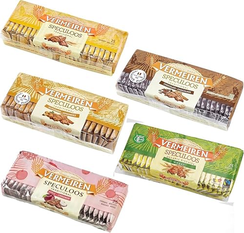 【VERMEIREN】ベルメーレン オリジナル カラメルビスケット25P チョコチップ 25P アーモンド 25P アップル＆シナモン25P オーガニック25P セット 【5種アソート】