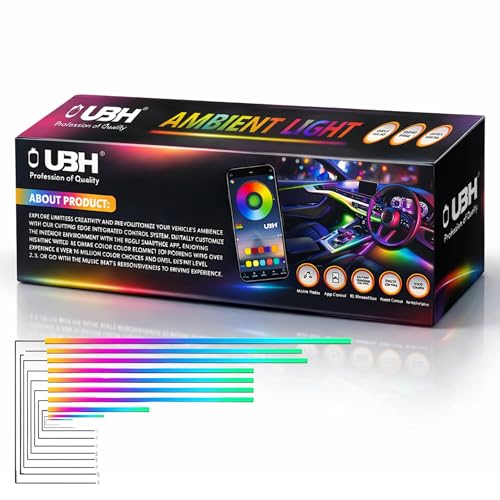 UBH Car Interior Ambient Light 10 in 1 Multi-Color Matrix Interio...