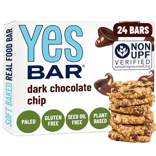 Image of YES Nut Bars - Soft Chewy Healthy Snack Bars (Dark Chocolate Chip, 24 count)