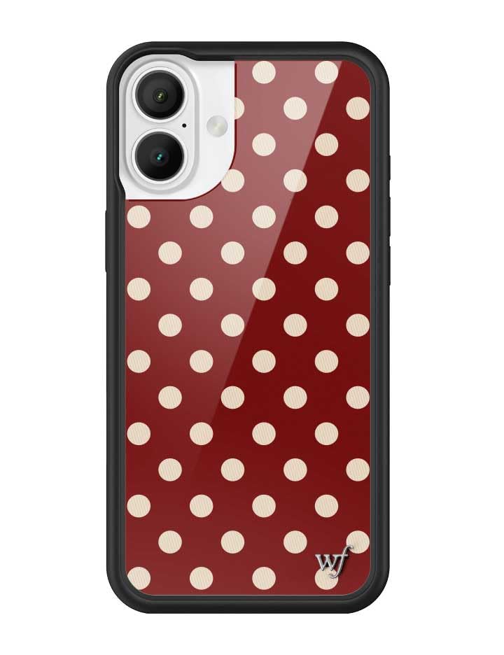 Coque iPhone 16 Plus Wildflower pois crème créée par une entreprise féminine