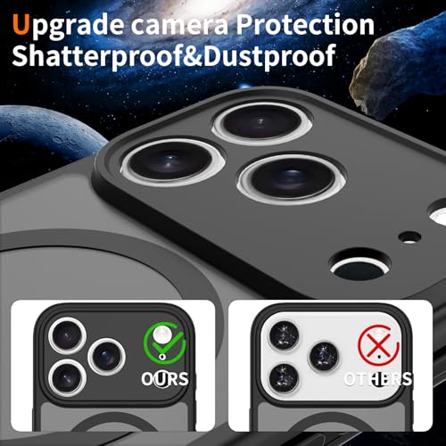 Image of Enflamo Back Cover Case for iPhone 17 Pro Polycarbonate Matte | Ultra Hybrid | Camera Bump Protection (Black)