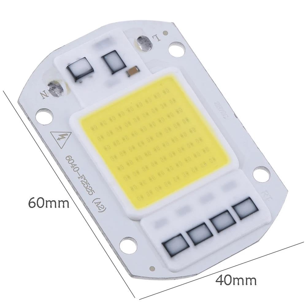 chip LED integrato, Lampada di ricambio a LED COB da 50 W CA 110 V/220 V for faretto da campeggio, bianco caldo/freddo, 2-6 pezzi(Cool White 110v,50W 2pcs)