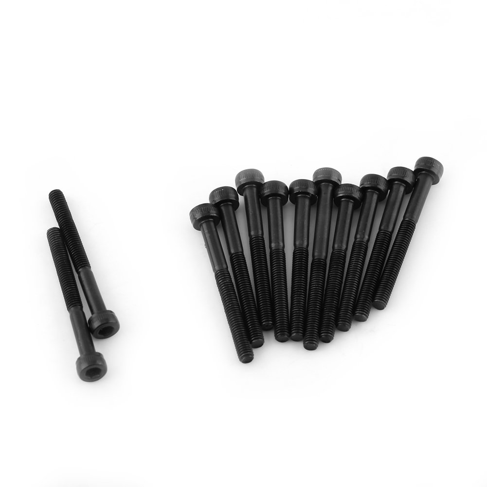 M3 Viti a Testa Cilindrica Esagonale Set 12,9 Acciaio al Carbonio DIN912 4-50mm, Filettatura Completa, Finitura Semplice(M3*30mm(parzialmente filettata)-24Pz / Set)