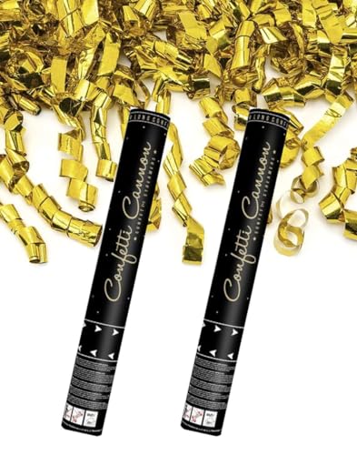 Coriandoli stelle filanti, ecologici, molto facili da pulire (2 x oro 40 cm)