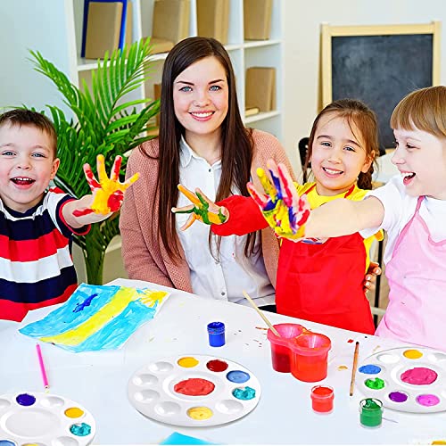 Image of 21pcs Paint Tray Palettes, Plastic White Palettes for Kids & Students,Paint Tray for Art Class,Craft DIY or Have a Birthday Painting Party