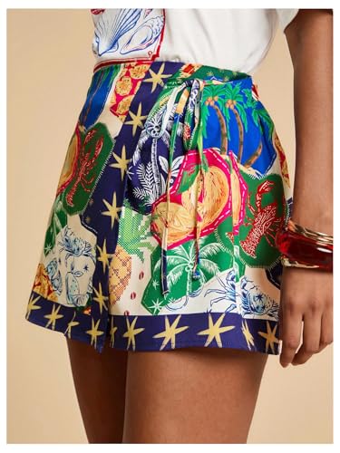 Image of SweatyRocks Women's Boho Mini Skirts Floral Shorts Tie Side Wrap Skorts