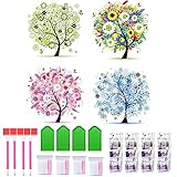 【Diamant Stickerei Set】Wir bieten Ihnen ein komplettes DIY Diamond Painting Set, inklusiv HD Leinwand, Pinzette, Tablett, Beutel und genügende 5D Diamanten (je nach den Mustern werden 30% mehr Diamanten angeboten).
