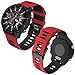 Th-some 22mm Cinturino di Ricambio per Samsung Galaxy Watch 3 45mm , Silicone Cinturino per Samsung Gear S3 Frontier/Classic/Galaxy Watch 46mm/Huawei Watch GT 42/46mm/Watch Active GT2 46mm(Rosso nero)