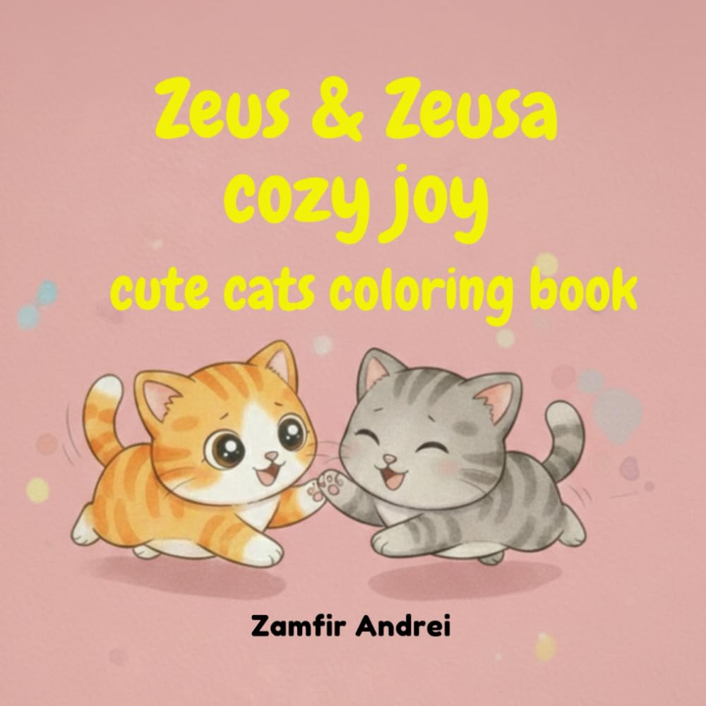 Zeus & Zeusa cozy joy: cute cats coloring book