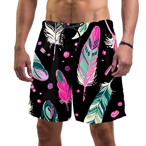 Short de bain homme maillots de bain shorts de plage feuilles vertes Yuzheng