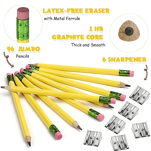 Set de 102 lápices jumbo de colores para niños miniatura 4