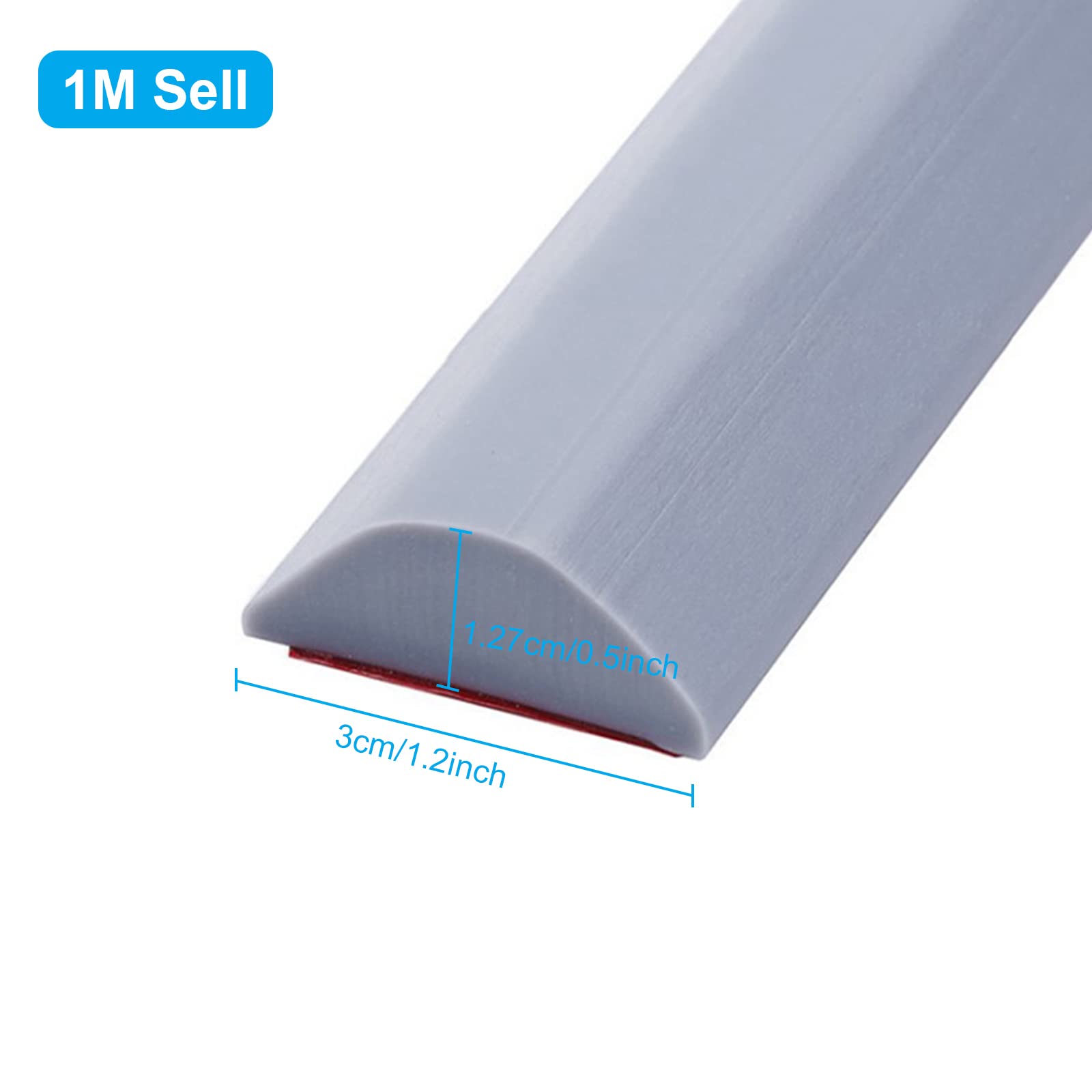 Protector de silicona contra salpicaduras for ducha, borde bañera, junta estanqueidad, tira sellado for plato, fregadero cocina, suelo baño(Clear,2.5m)