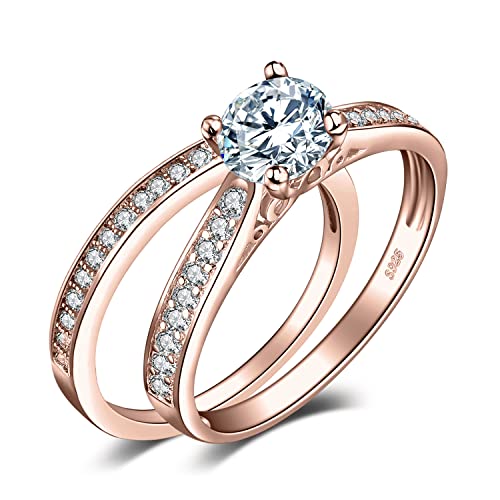 JewelryPalace 1,3ct Zircone Cubique Solitaire Bague Femme Argent 925 Plaqué Or, Bague de Fiançailles Femme, Bagues Anniversaire Mariage Promise Alliance,...