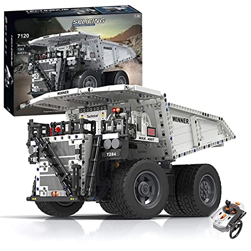 QIXIAOCYB XSuper Technics Ferngesteuerter Bergbau-Truck mit 4 Motoren, der Körper kann um 50 ° gedreht werden, 1383…