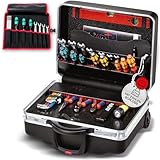 PARAT CLASSIC KingSize Roll neo CP-7 Safe | Rollkoffer für 60 Werkzeuge | Inkl. BASIC Roll-Up Case 8 | Werkzeugkoffer mit CP-7 Haltern & Zahlenschloss | Robuster 36L Werkzeugtrolley für Profis