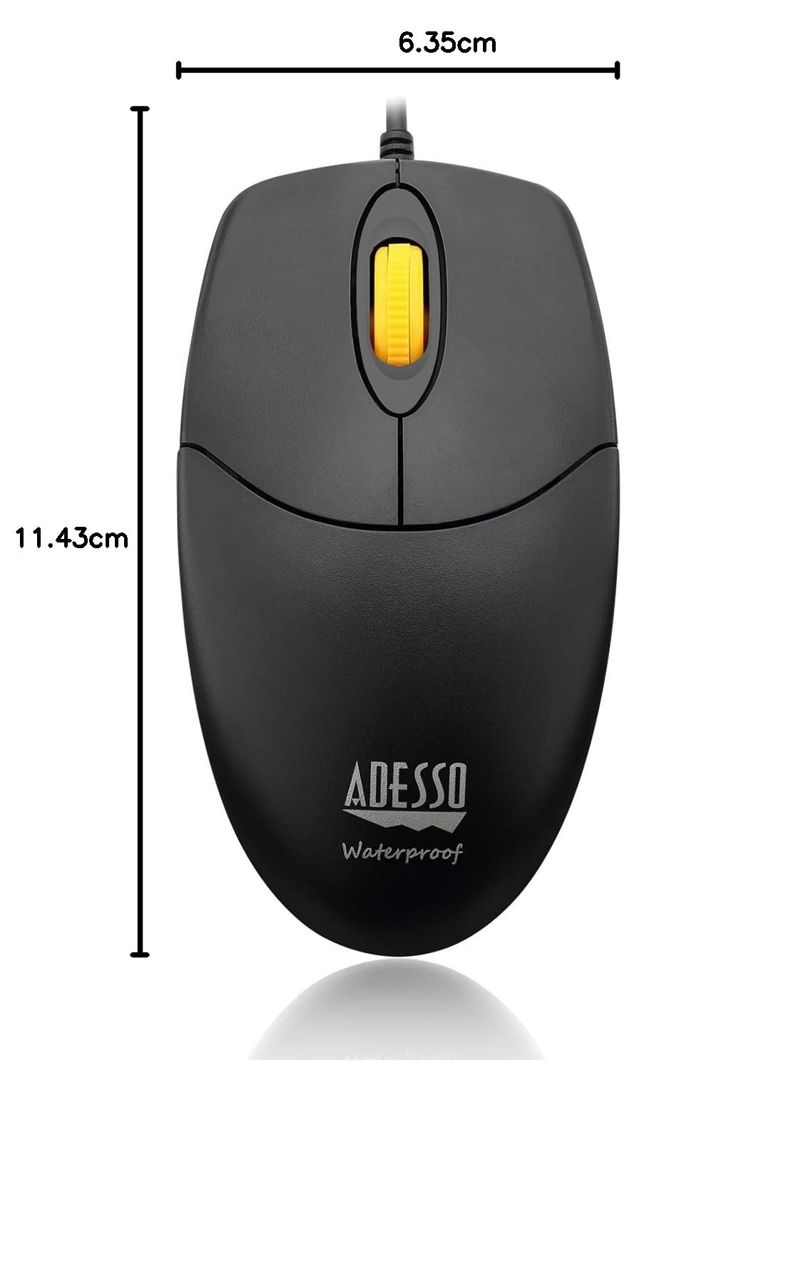 Adesso Imouse W3 - Mouse impermeabile con rotella di scorrimento magnetica
