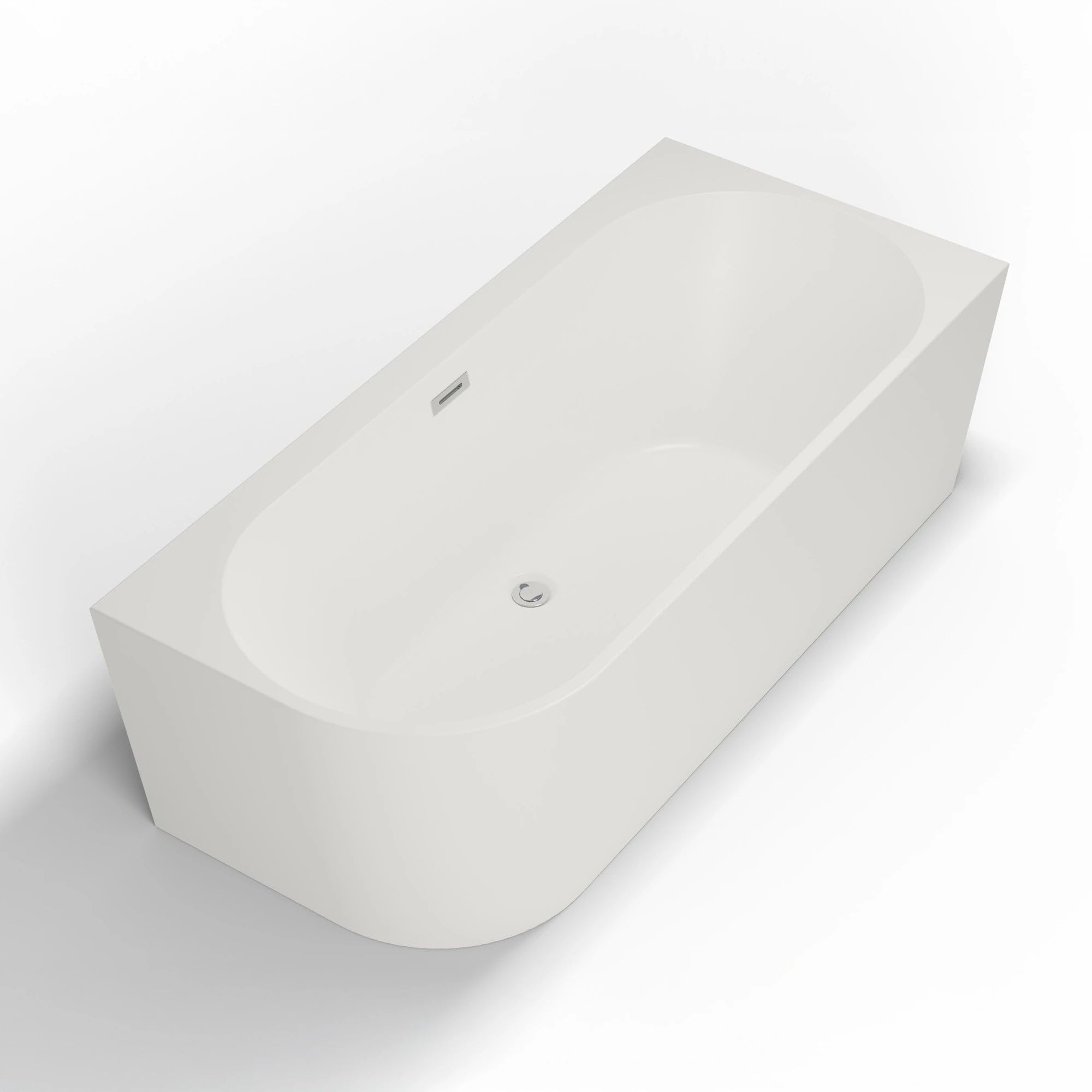 SPALINA CAPRI DROITE - Vasca freestanding a parete Destra L 170 x l 76 cm
