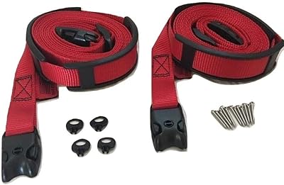 RatchetStrap.Com 2 pc Wind Strap Kit Hot Tub Secure ACW Loc Spa Hurricane Tie Down 10 Ft - Red