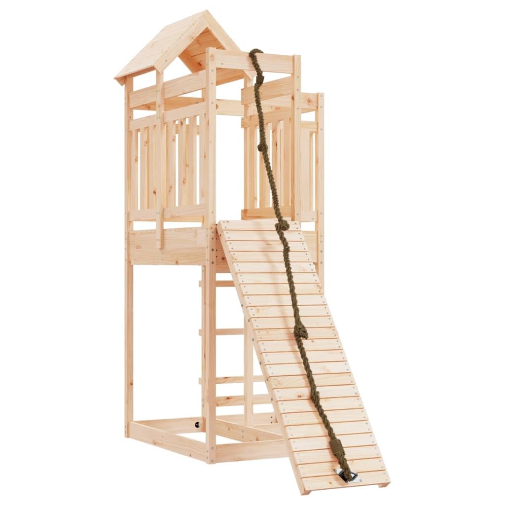 CHARMMA Playhouse Natural Wood Solid Pine Wood Medium Sturdy Playhouse,Swing Sets & Playsets-3156874