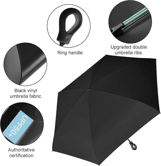 Image of Zemic Umbrella, UV Big Size Umbrella for Sun Protection Rain Windproof Strong Large 3 Fold For Men Women Kids Boys Girls Perfect & Stylish Windproof & Compact''