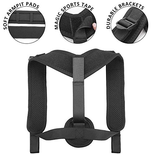 Miniatura 2 de Para hombres y mujeresenderezador de espalda ajustable y proporciona alivio del dolor del cuelloespalda y hombro superior de la espalda para soporte