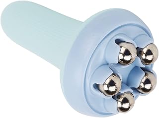 Massageador facial, rotação de 360 graus, ativação colateral, remoção de edema, escultor facial, rolo de beleza de massagem Azul