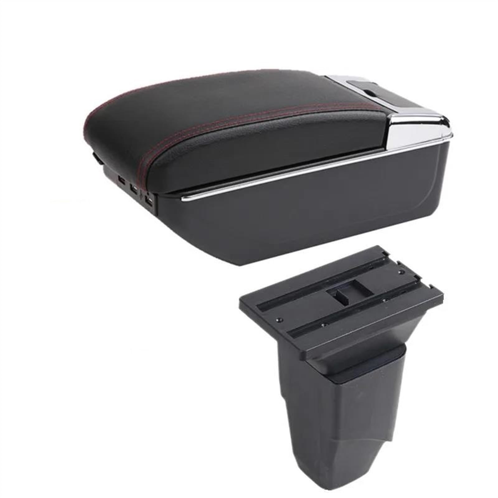 Noheeu C Red Line Car Armrest Storage Box Interior Dedicated Retrofit Parts Accessories For Peugeot 206 Cc For Cabrio
